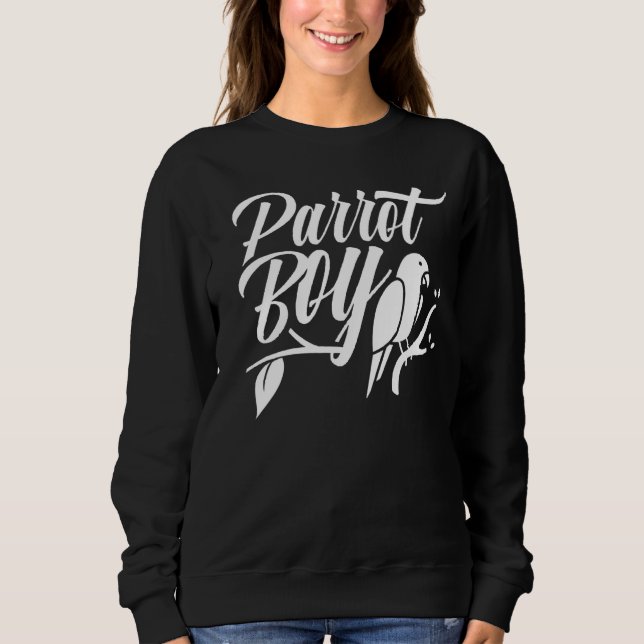 Sweatshirt Parrot Garçon animal animal perroquets mignonne (Devant)
