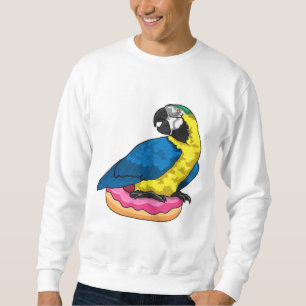 Sweatshirt Parrot with Donut