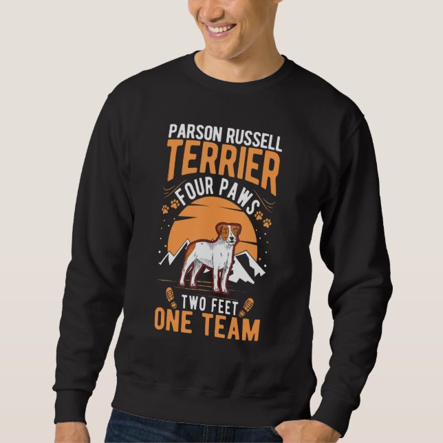 Sweatshirt Parson Russell Terrier four paws two feet one team (Devant)