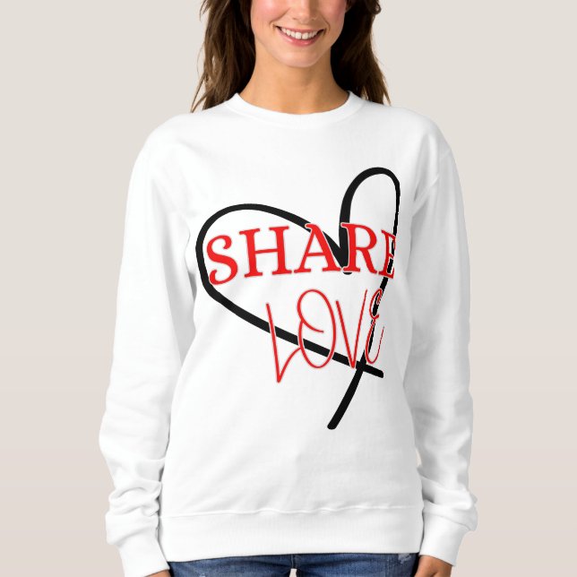 Sweatshirt Partager l'amour Cute Positivity design (Devant)