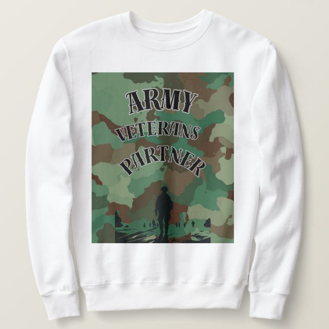 Sweatshirt Partenaire du vétéran de l'Armée (Design devant)