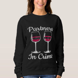 Sweatshirt Partenaires Dans Le Crime Couple De Verre De Vin A
