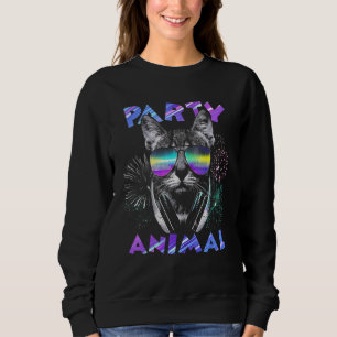 Sweatshirt Parti Cat Party Animal Cat Crazy Cat Disco Cat