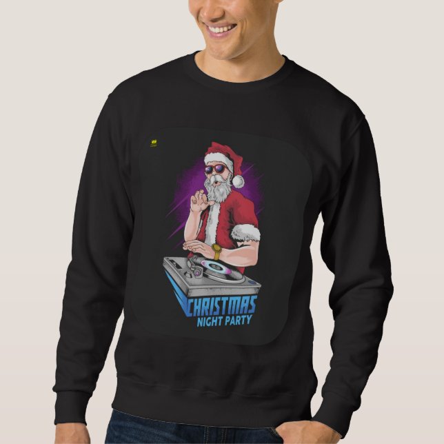 SWEATSHIRT PARTI DE SANTA CLAUS DJ CHRISTMAS (Devant)