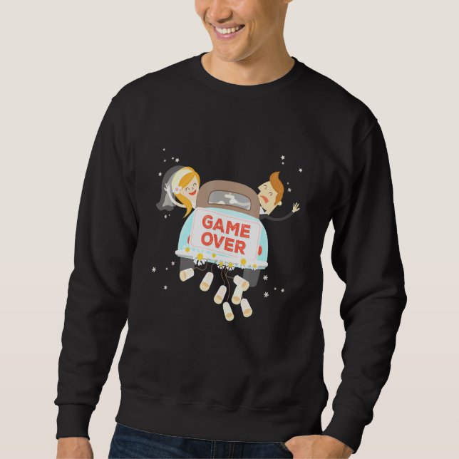 Sweatshirt Partie de Garçon d'Honneur de Mariage Terminée Tém (Devant)