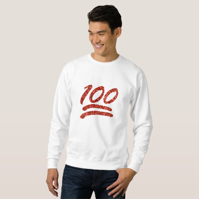 Sweatshirt parties scintillant cent émoticônes hommes sweatsh (Devant entier)