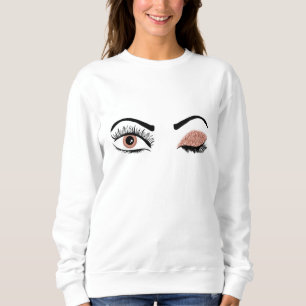 Sweatshirt Parties scintillant des cils rose en or rose