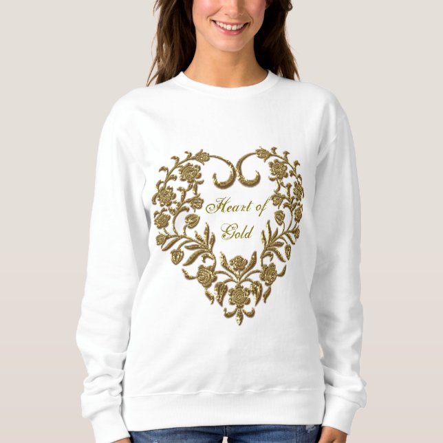 Sweatshirt Parties scintillant d'or florissante Valentine fem (Devant)