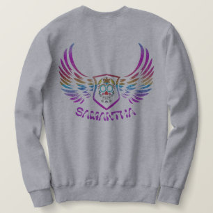 Sweatshirt Parties scintillant multicolore Ailes du crâne Mon