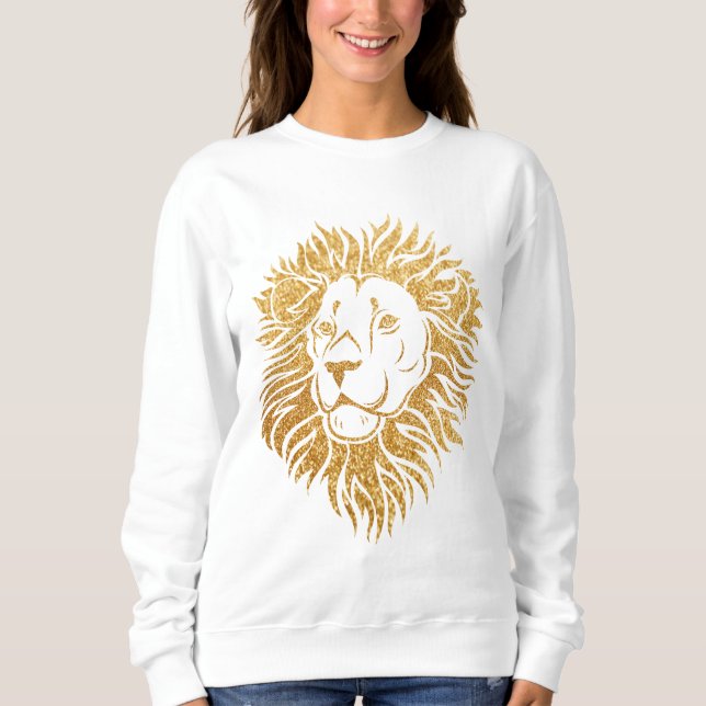 Sweatshirt Parties scintillant or | Lion (Devant)