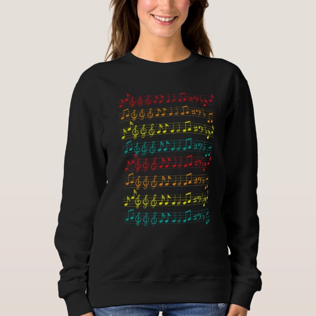 Sweatshirt Partition École Notes musicales Chorale Concert Or (Devant)