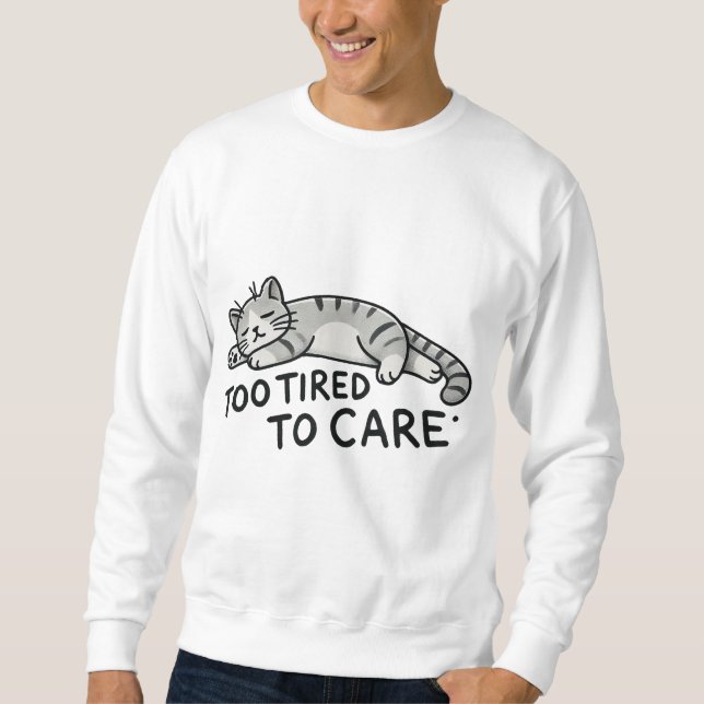 Sweatshirt Pas aujourd'hui Cat (Devant)