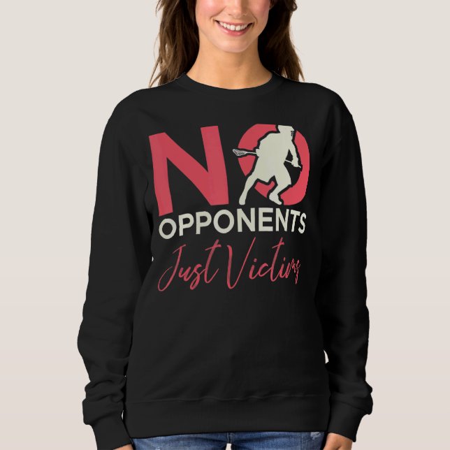 Sweatshirt Pas d'adversaires juste Victimes Lacrosse Player (Devant)