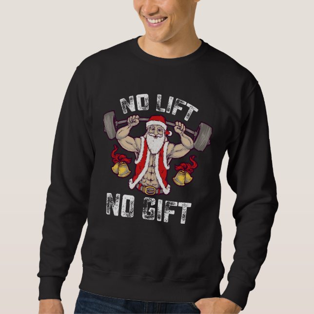 Sweatshirt Pas d'ascenseur Pas de cadeau Père Noël Salle de g (Devant)