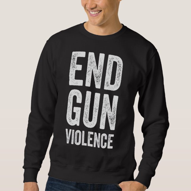 Sweatshirt Pas de Jour de sensibilisation aux armes à feu Por (Devant)