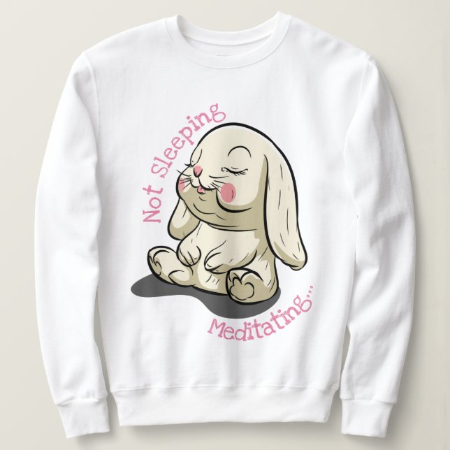 Sweatshirt Pas de lapin qui dort (Design devant)