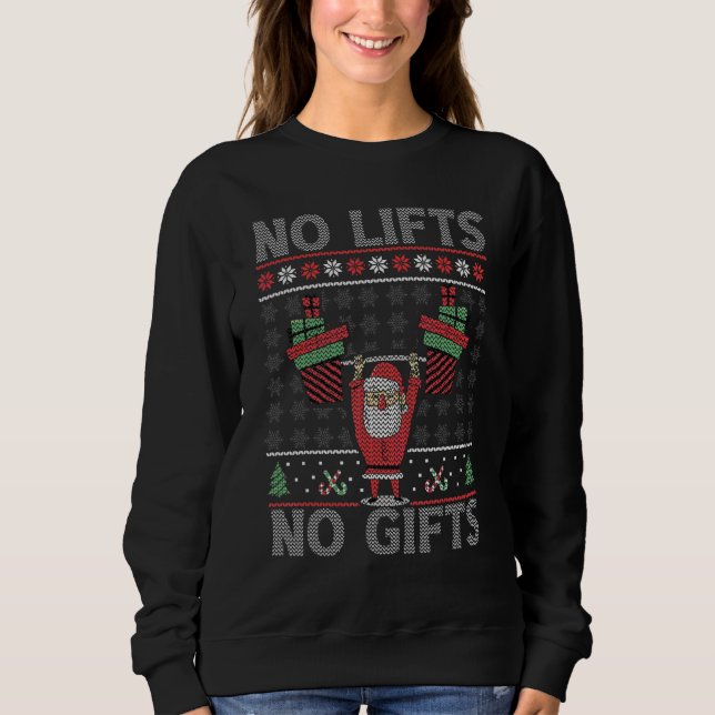 Sweatshirt Pas de Levers Pas de Noël Gym Ugly Santa 6 (Devant)