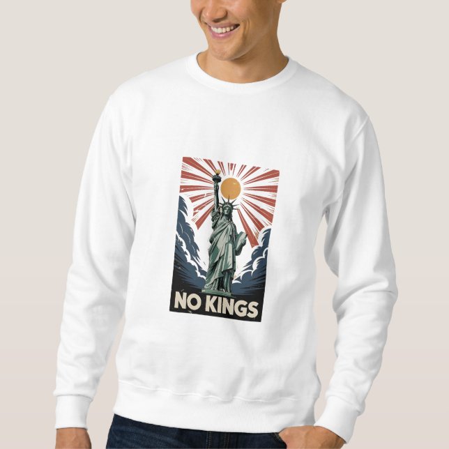 Sweatshirt Pas de rois en Amérique Liberity Status USA Démocr (Devant)