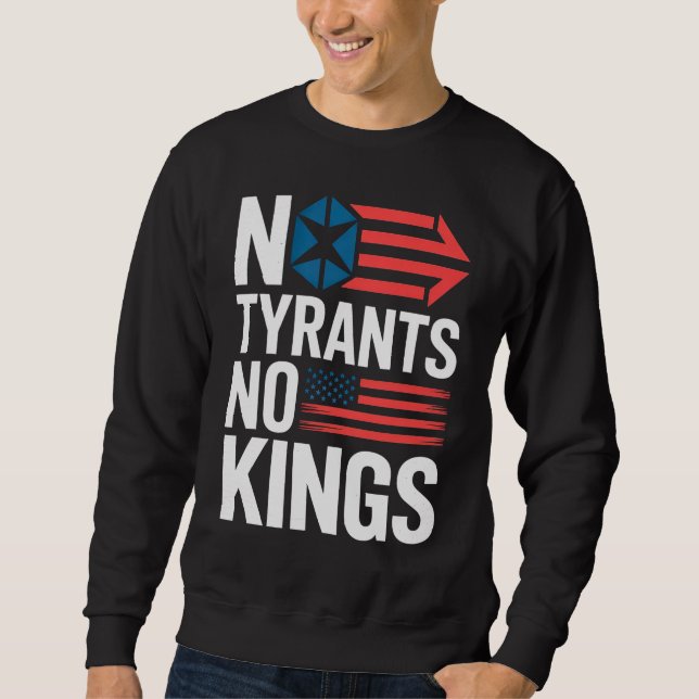 Sweatshirt Pas de tyrans, pas de rois / Mains hors de la prot (Devant)