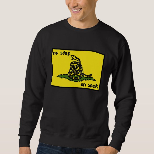 Sweatshirt Pas D'Étape Sur Le Mème Drapeau Snek Gadsden (Devant)