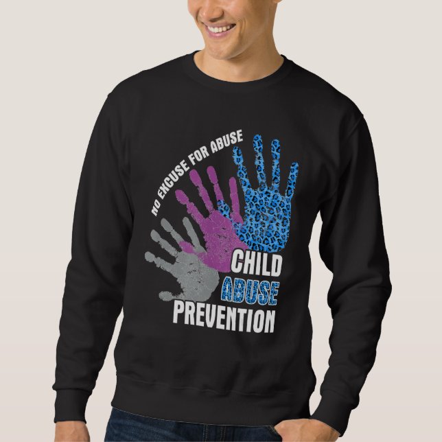 Sweatshirt Pas d'excuse Prévention de la maltraitance des enf (Devant)
