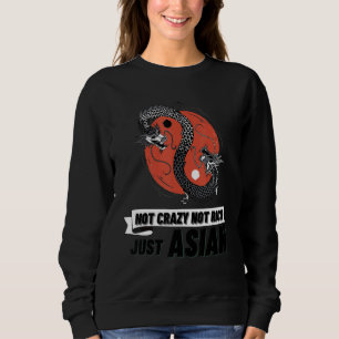 Sweatshirt Pas Fou Pas Riche Juste Asiatique Yin Et Yang Drag