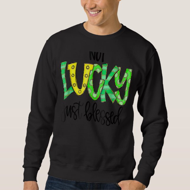 Sweatshirt Pas Lucky Juste Béni Avec Chaussure Cheval St Patr (Devant)