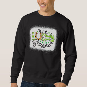 Sweatshirt Pas Lucky Juste Heureux Bleached Shamrock St Patri