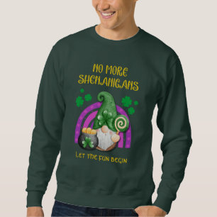 Sweatshirt PAS PLUS SHENANIGANS Jour de la Saint Patrick Unis