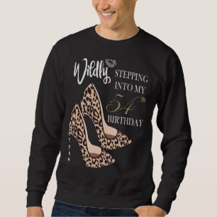 Sweatshirt Passez à mon 54e anniversaire Empreinte de léopard