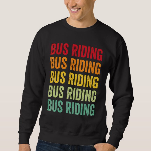 Sweatshirt Passionné de bus en bus dessin arc-en-ciel (Devant)