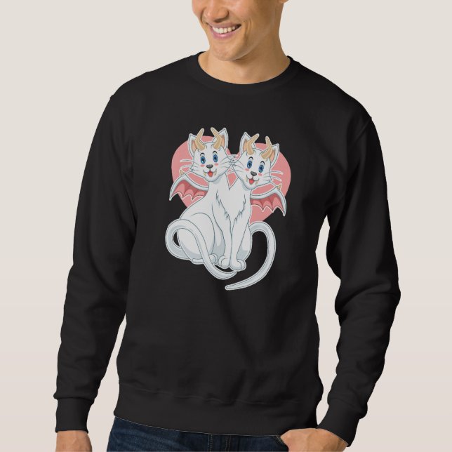 Sweatshirt Pastel Goth Chat Demon Pastel Culture Baphomet (Devant)