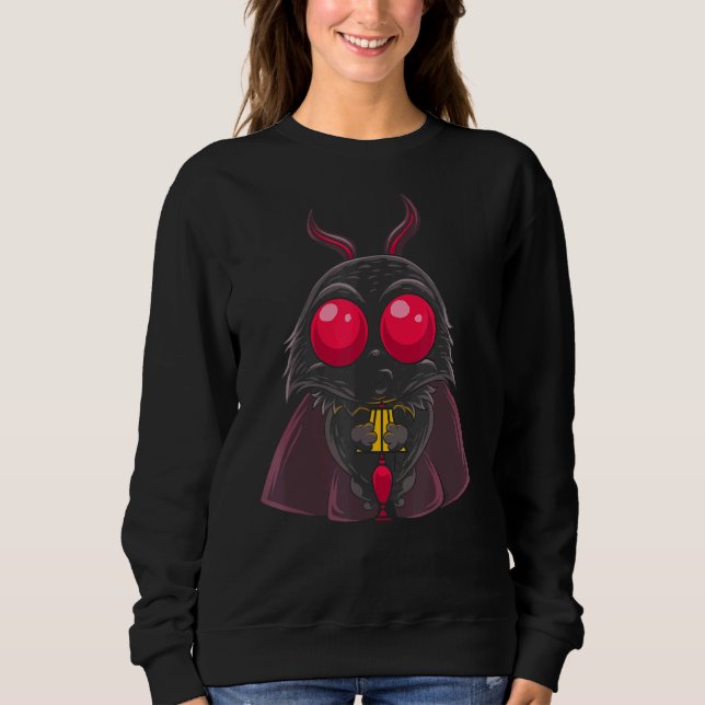 Sweatshirt Pastel Goth Mothman Lampe Folklore Cryptid Déplais (Devant)