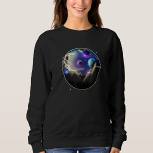Sweatshirt Pastel Goth Occulte Crâne Croissant Lune Wicca Got