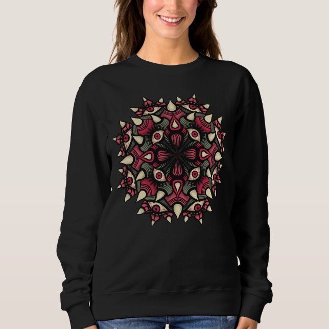 Sweatshirt Pastel goth rose horreur cirque gothique (Devant)