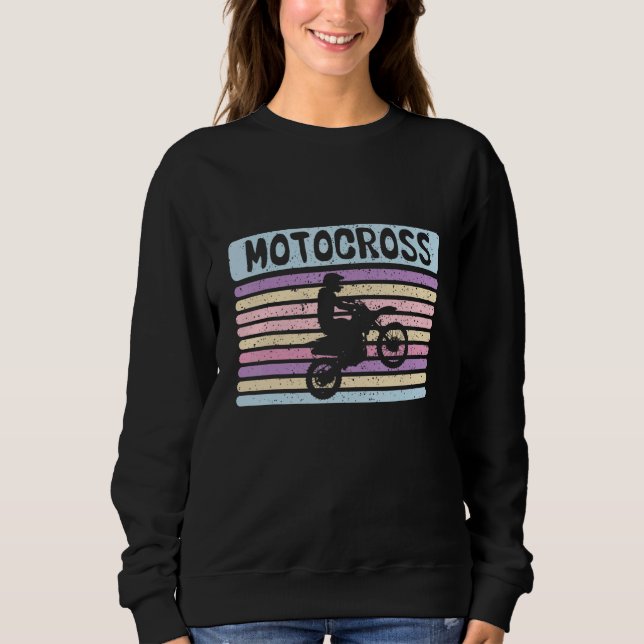 Sweatshirt Pastel Motocross Vintage Dirt Track Racing Biking (Devant)