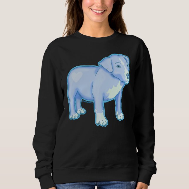Sweatshirt Pastel Pitbull Blue (Devant)