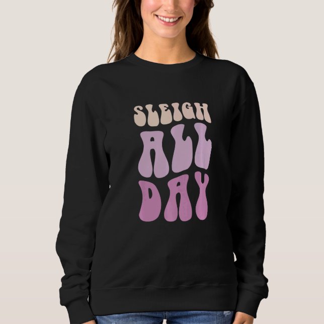 Sweatshirt Pastel Winter Christmas Sleigh All Day  2 (Devant)