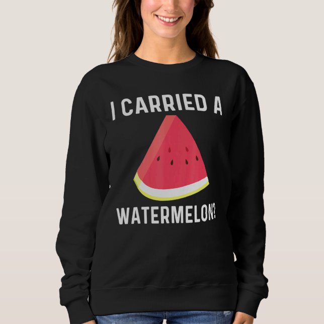 Sweatshirt Pastèque cool Pour Hommes Femmes Mélon Rouge Beve  (Devant)