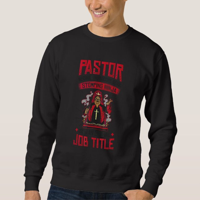 Sweatshirt Pastor Hardcore Devil Stomping Ninja Pastor Appréc (Devant)