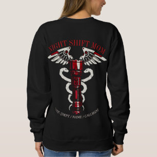 Sweatshirt Patch Tactique Sac à Matériel Maman Médecine d'Uni