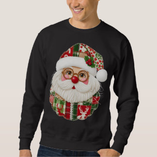 Sweatshirt Patchwork Santa Claus