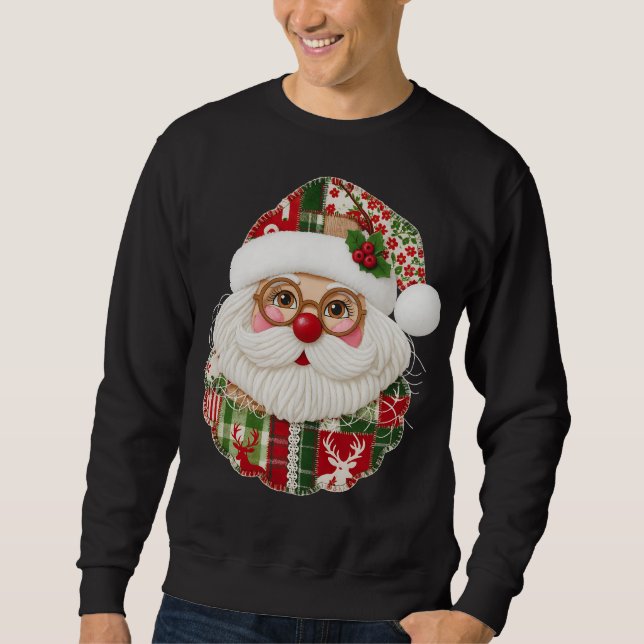 Sweatshirt Patchwork Santa Claus (Devant)