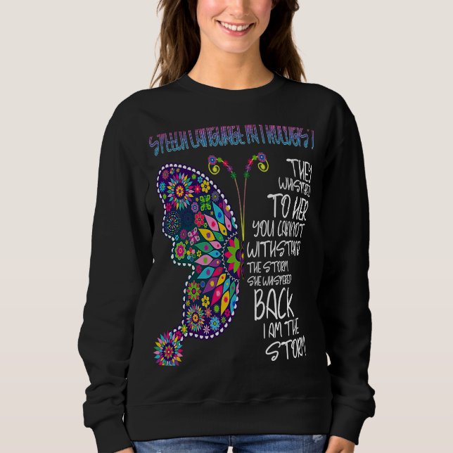 Sweatshirt Pathologie du langage mignon Papillon SLP Hippi (Devant)