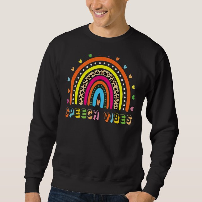 Sweatshirt Pathologiste Boho Arc-en-ciel Discours V (Devant)
