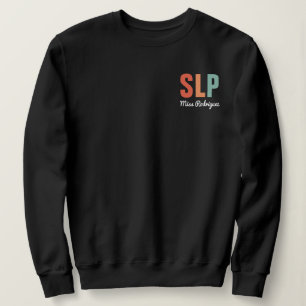 Sweatshirt Pathologiste de la parole SLP rétro personnalisée