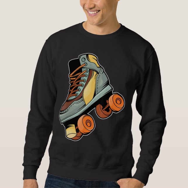 Sweatshirt Patin à roulettes rétro vintage (Devant)