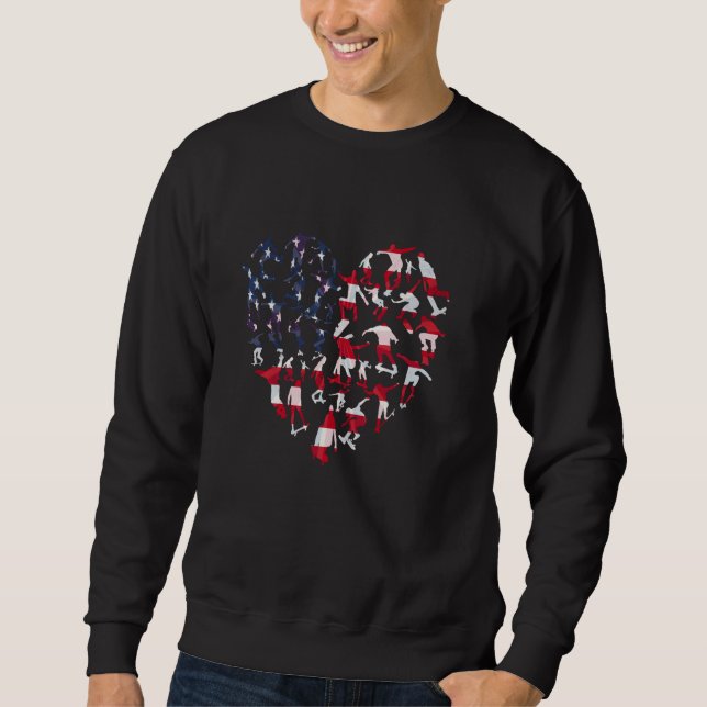 Sweatshirt Patiner Dur, Vivre Libre. Graphique de skateboard  (Devant)