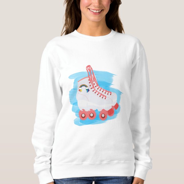 Sweatshirt Patins à rouleaux mignons (Devant)