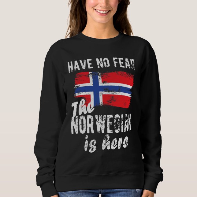 Sweatshirt Patrimoine norvégien Norvège Racines drapeau norvé (Devant)